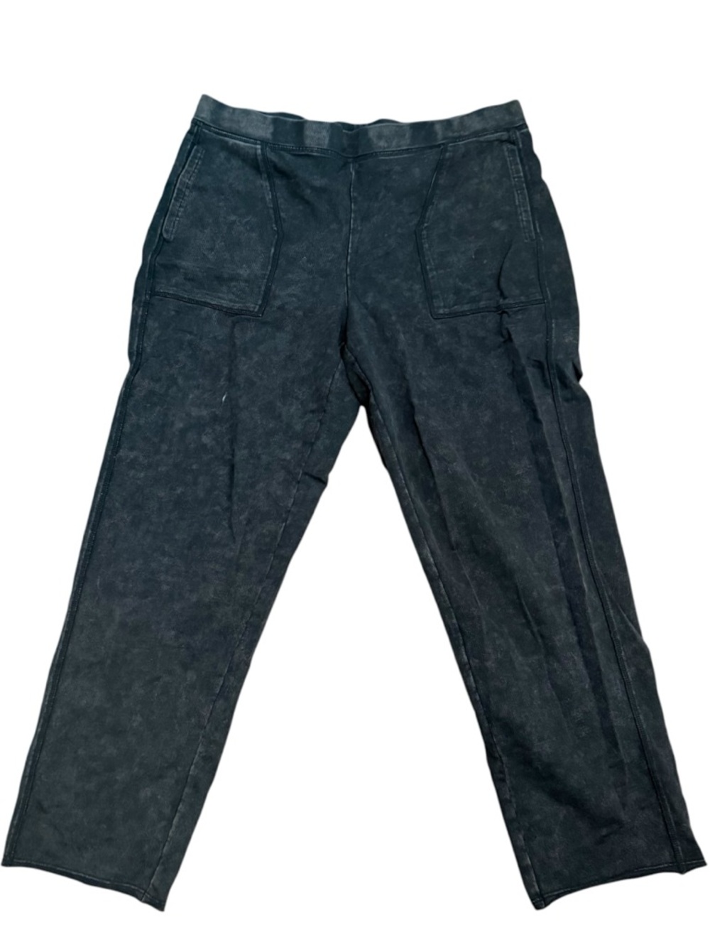 Habitat Clothes to Live In Black Mineral Wash French Terry Pants Size L 69265